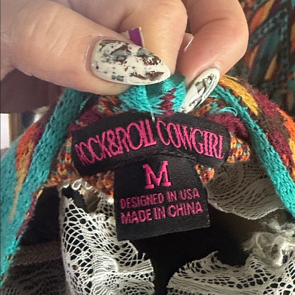 Colorful Geometric Patterned Long Cardigan - Picture 6 of 12